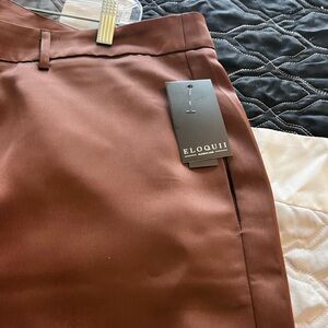 Women’s plus Eloquii Brown cargo dress pants
